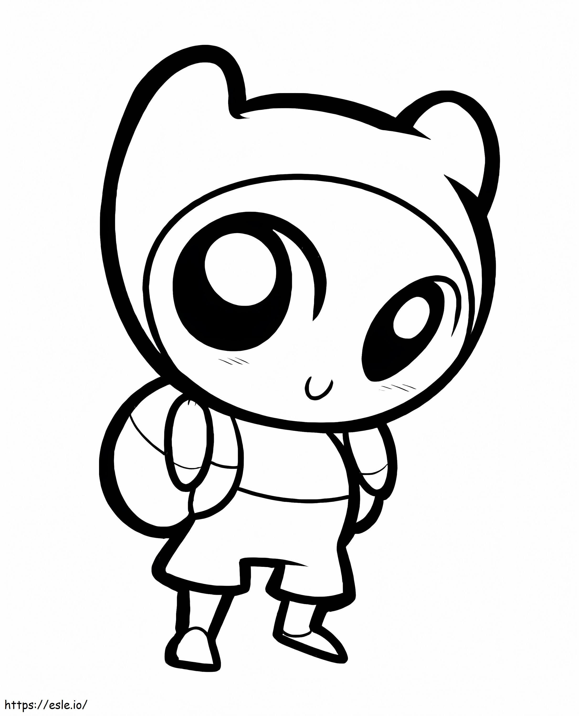 Lovely Chibi Finn coloring page