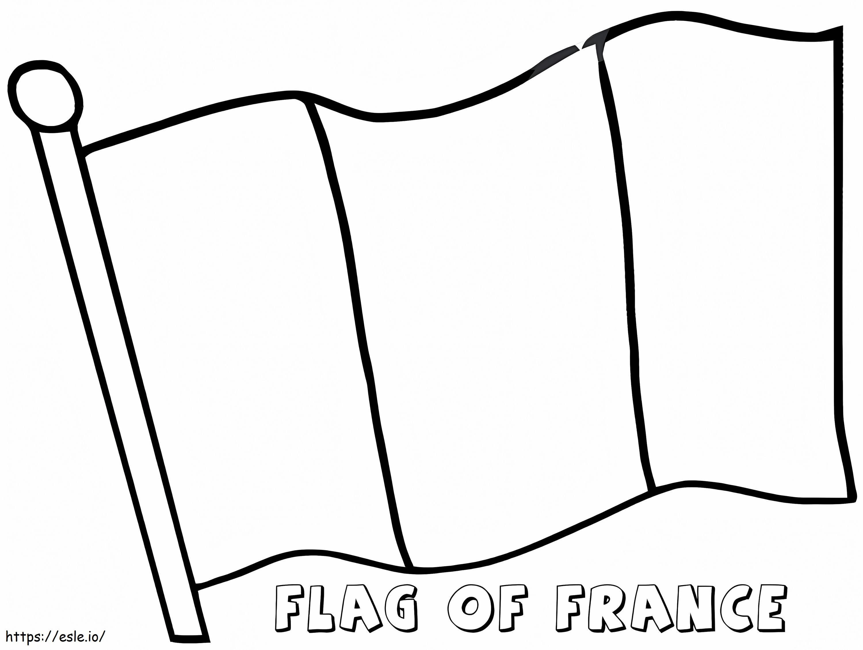 Flaga Francji 3 kolorowanka