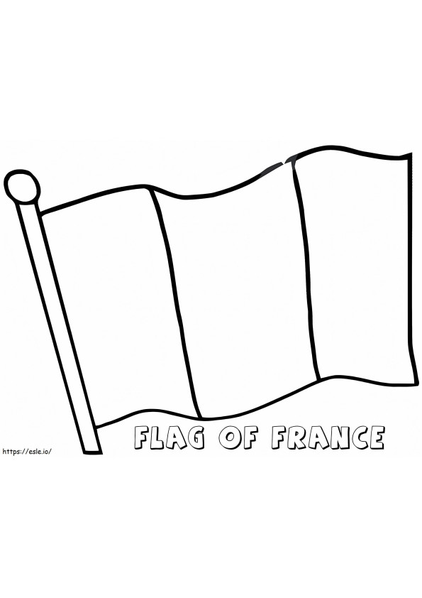Bandera de Francia 3 para colorear