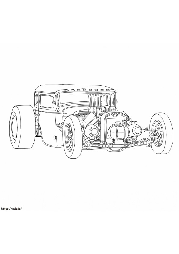 Hot Rod Free Printable coloring page