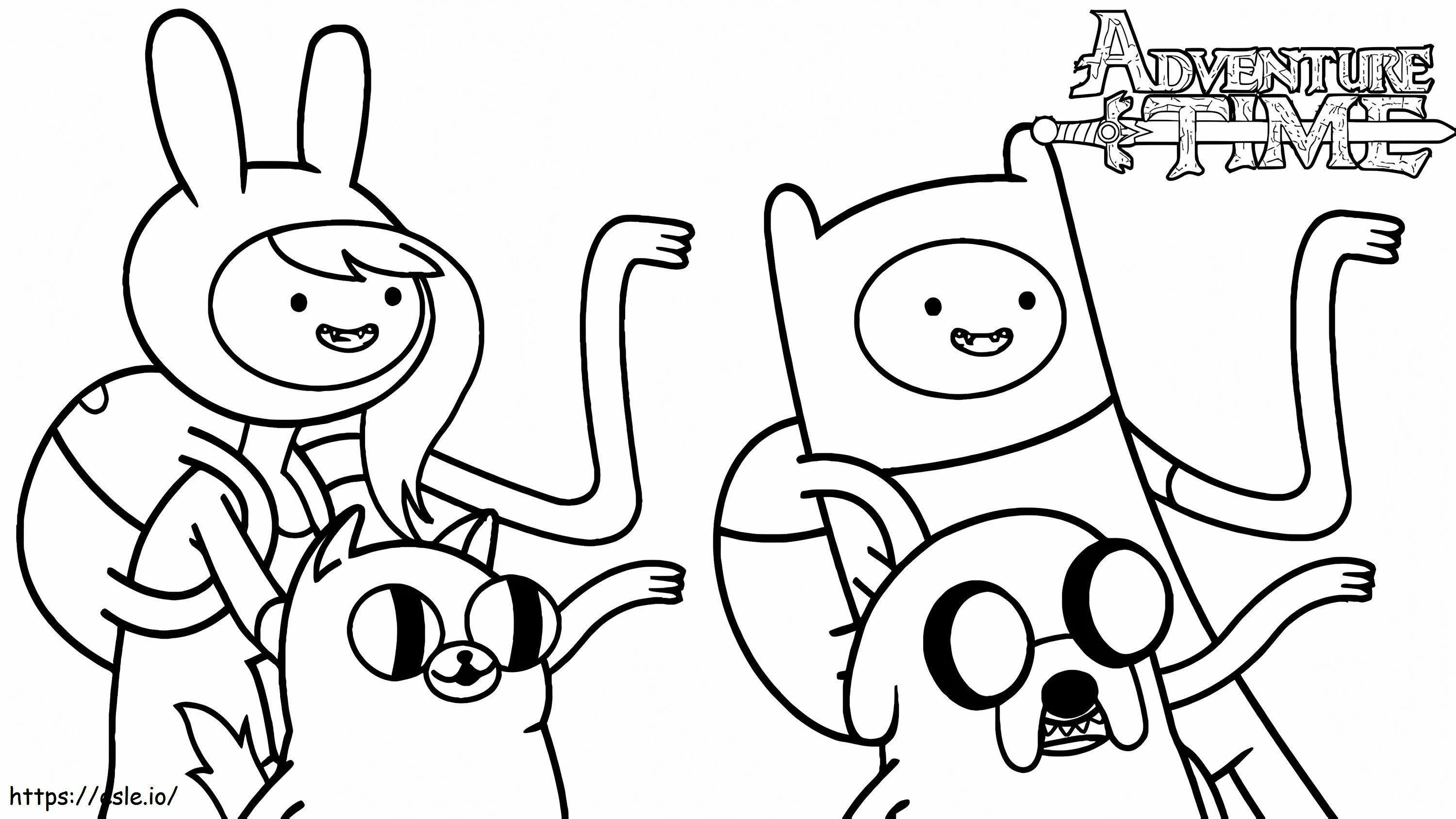 Face Finn And His Friends coloring page