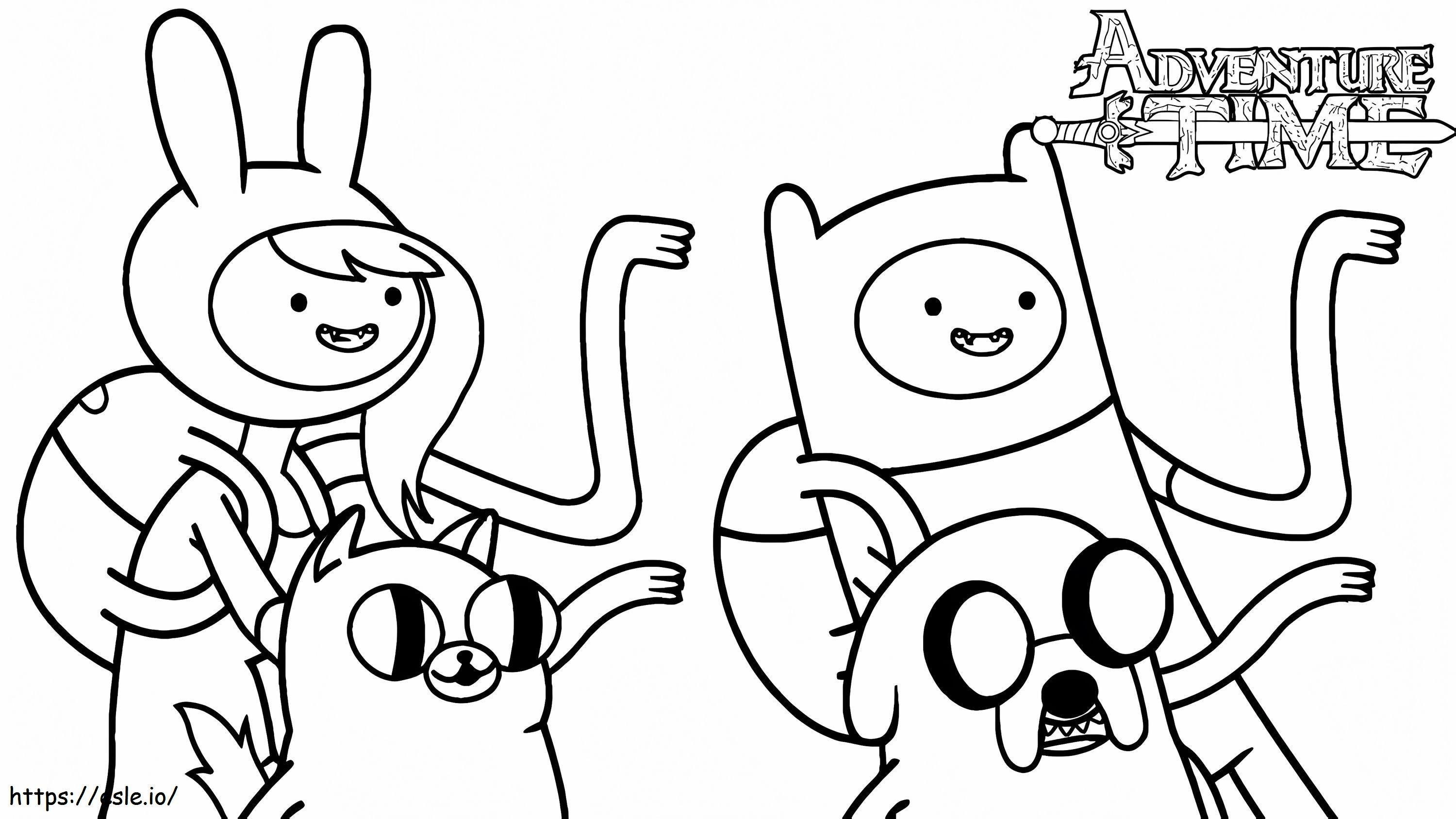 Face Finn And His Friends Coloring Page