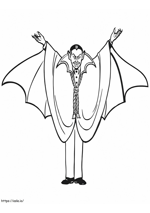 Beautiful Dracula coloring page