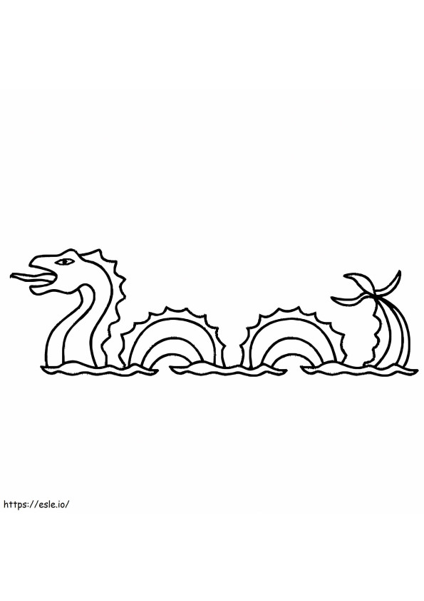Disegno a mano del serpente marino