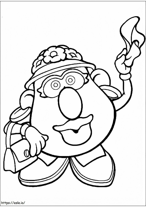 Coloriage Mme Potato Head imprimable à imprimer dessin