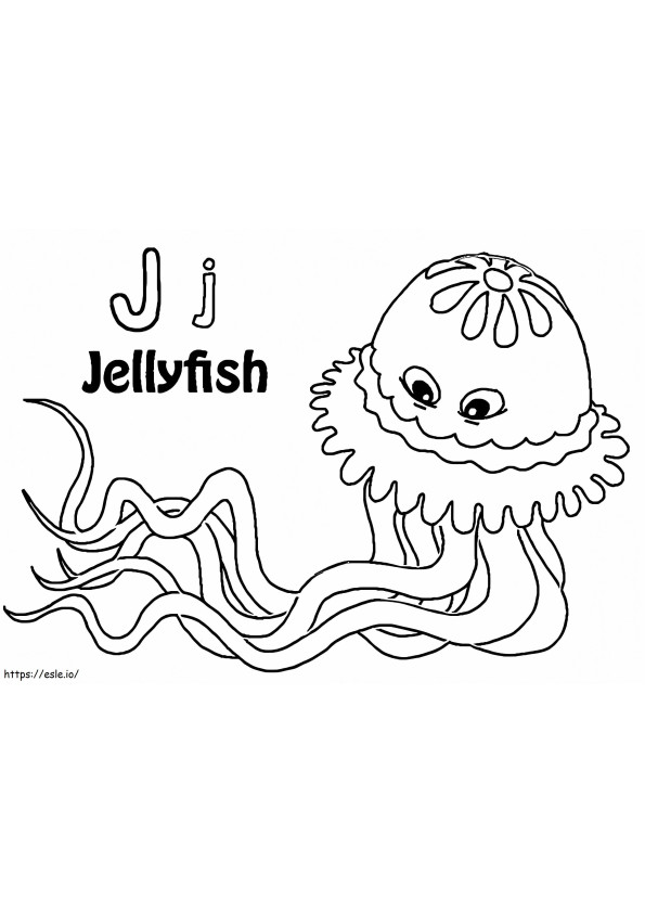 J Y JellyFish coloring page