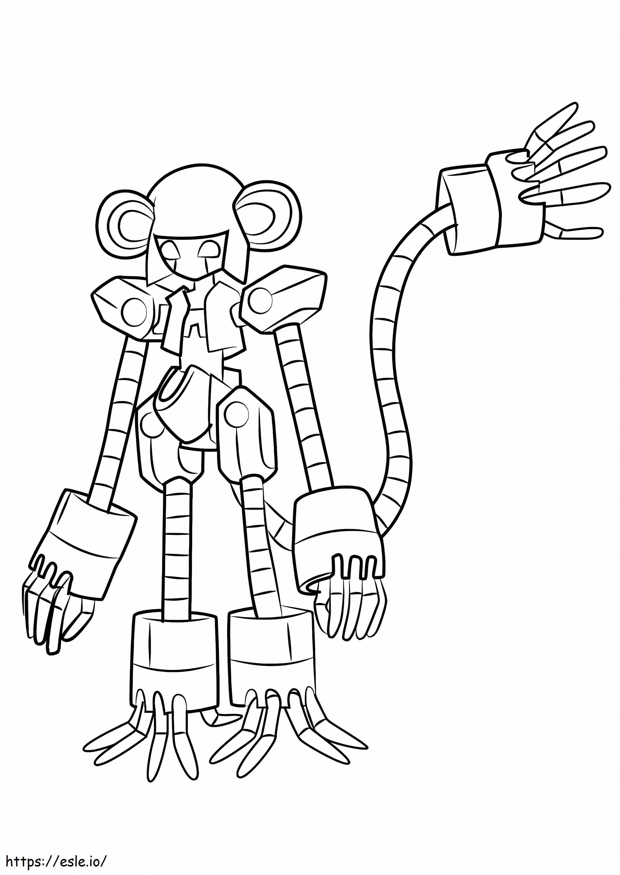Hanumonkey Medabots Coloring Page