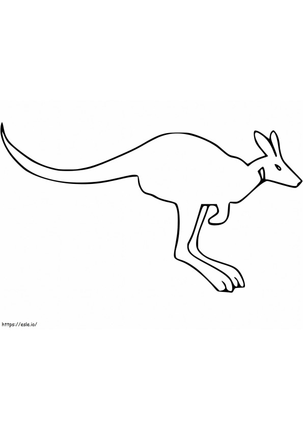 Simpele Wallaby kleurplaat