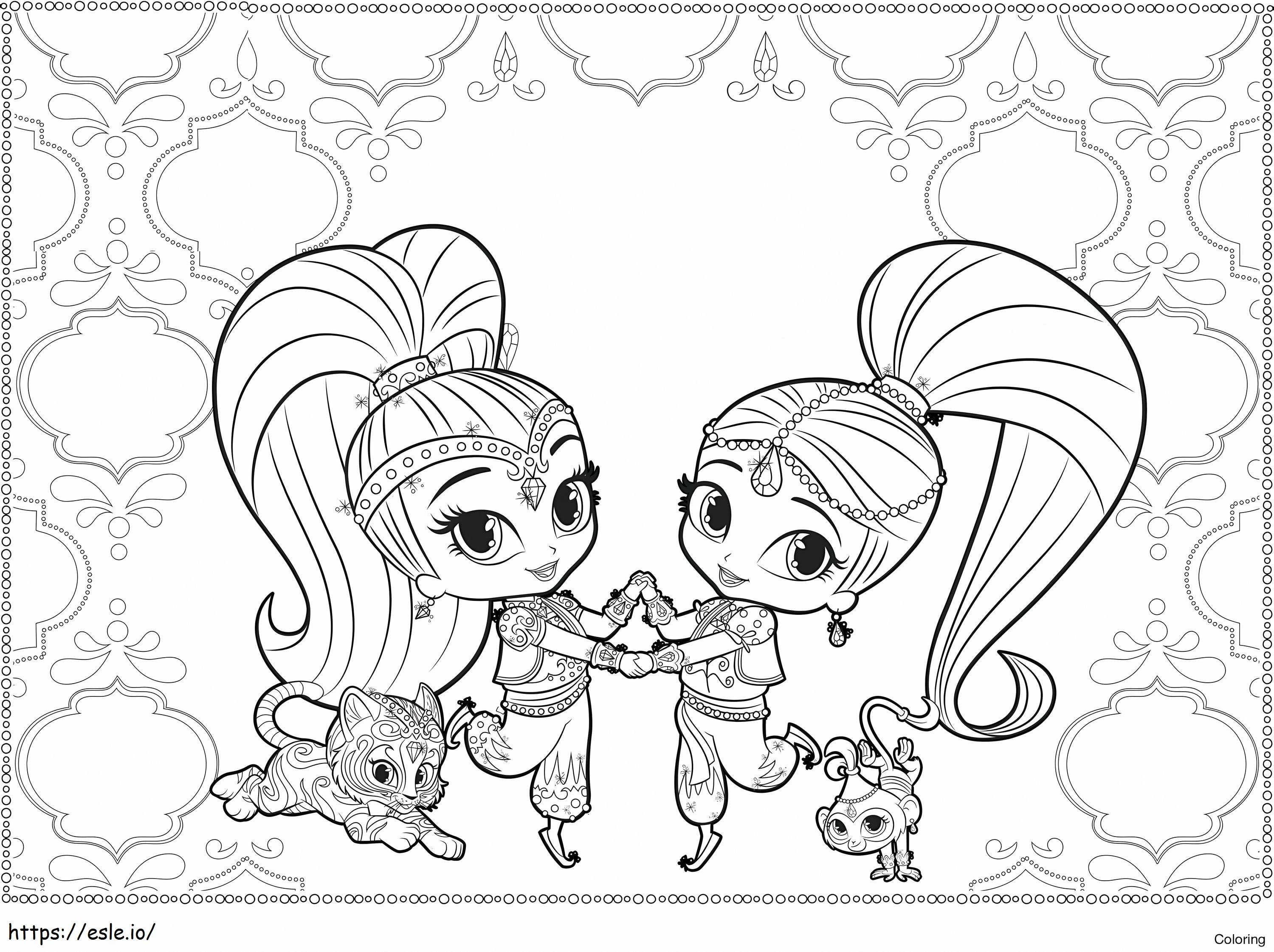 1571704955 Free Shimmer And Shine Nuevo Fresh Shimmer And Shine De Free Shimmer And Shine para colorear