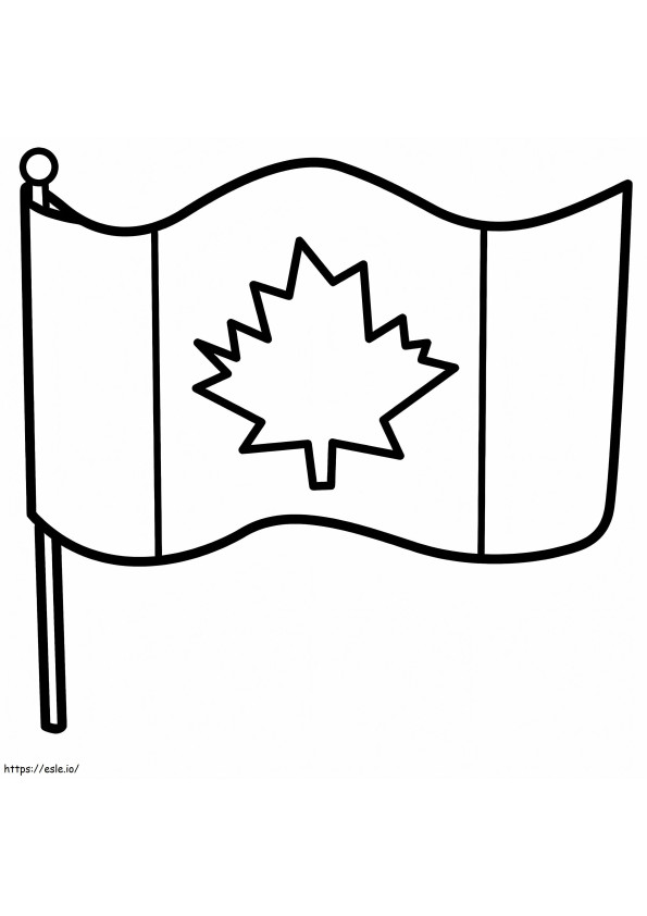 Canadese vlag 3 kleurplaat