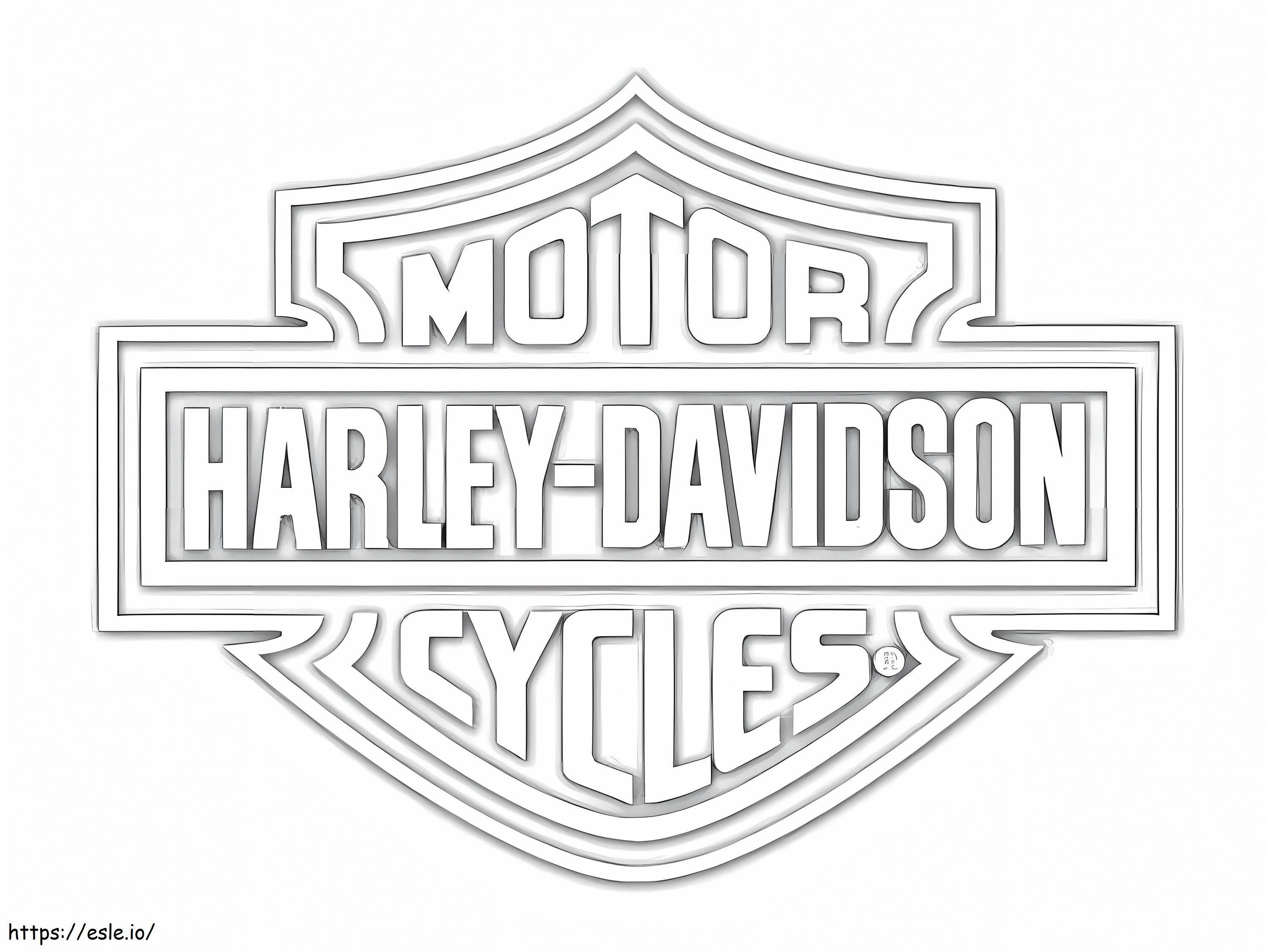 Logo Harley Davidson de colorat