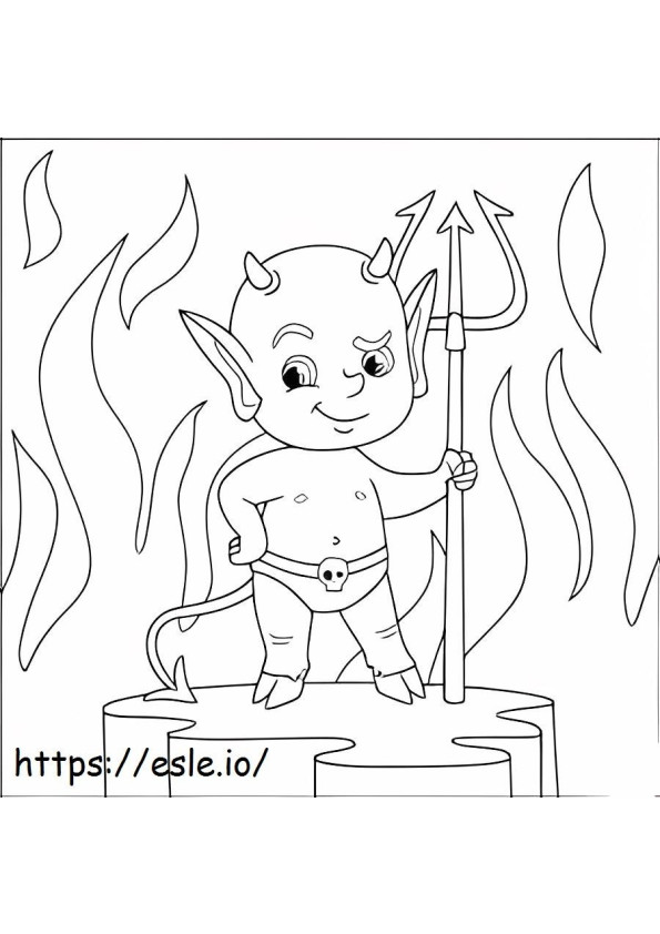 Baby Devil coloring page