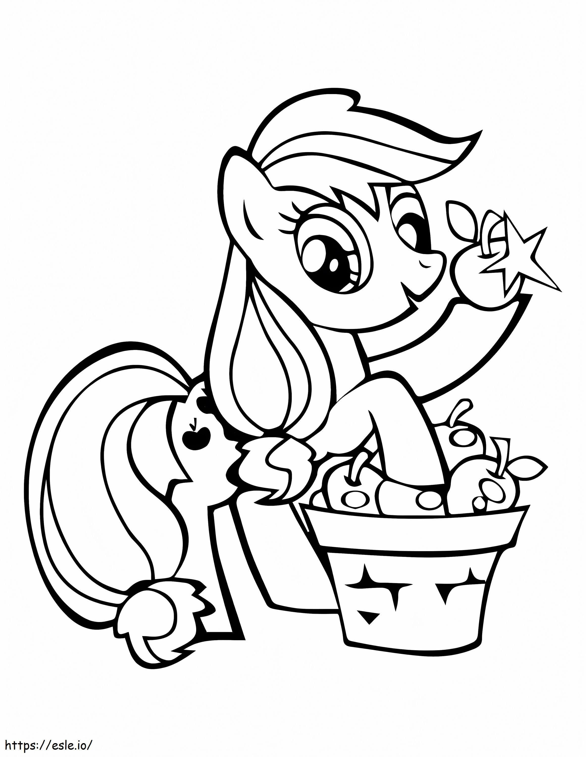 Applejack And Apples coloring page