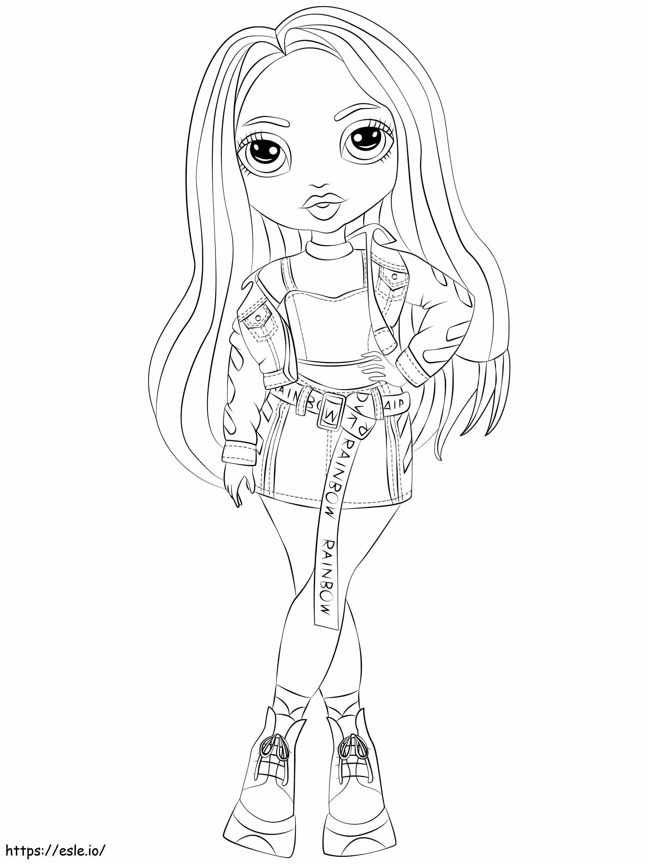 Skyler Bradshaw Rainbow High coloring page