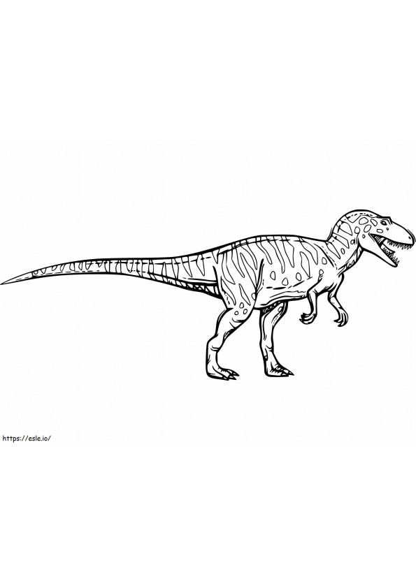 Allosaurus kävelyt värityskuva