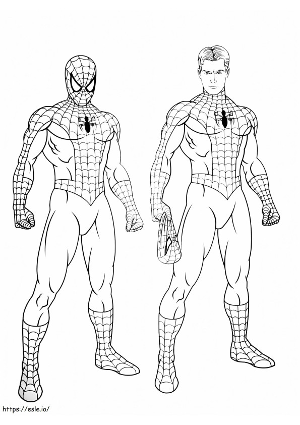 Homem-Aranha Peter Parker 759X1024 para colorir