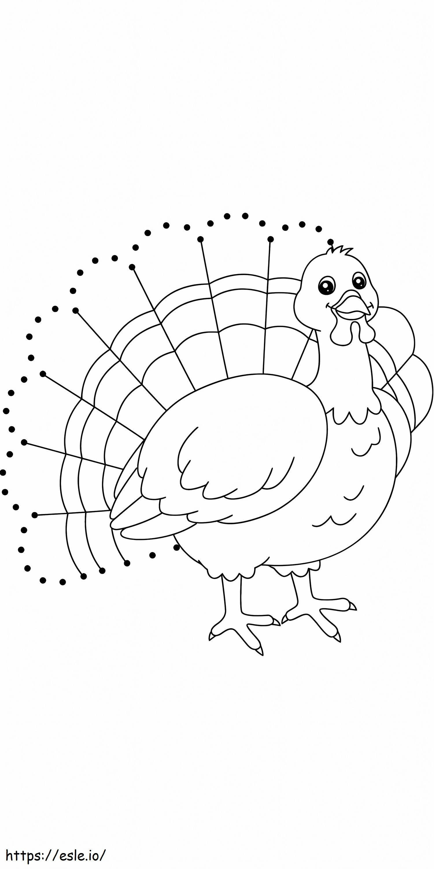 Thanksgiving Turkije illustraties kleurplaat kleurplaat