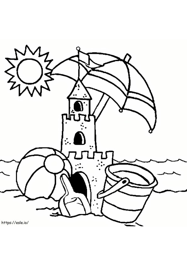 Free Sand Castle coloring page