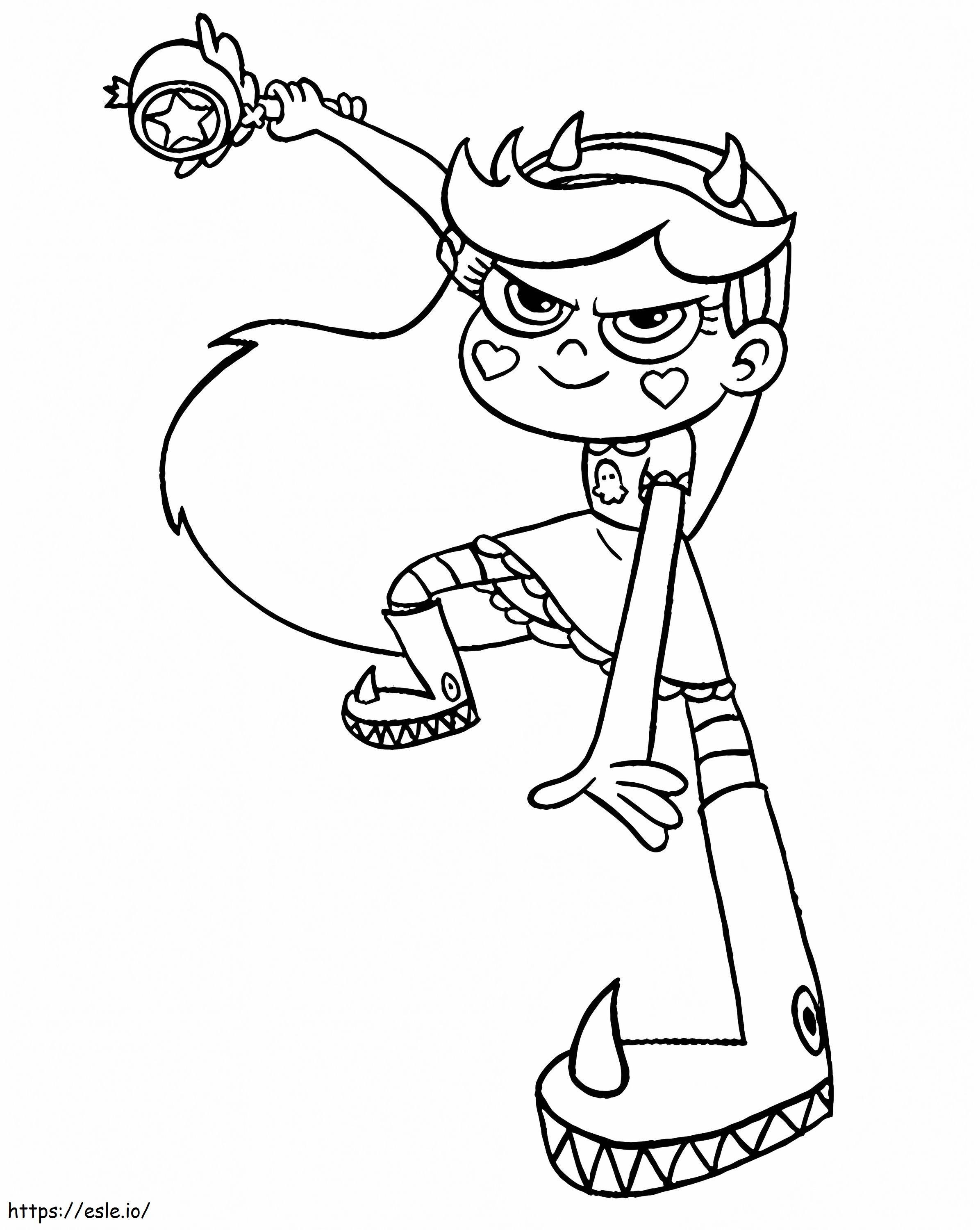 Cool Star Butterfly coloring page