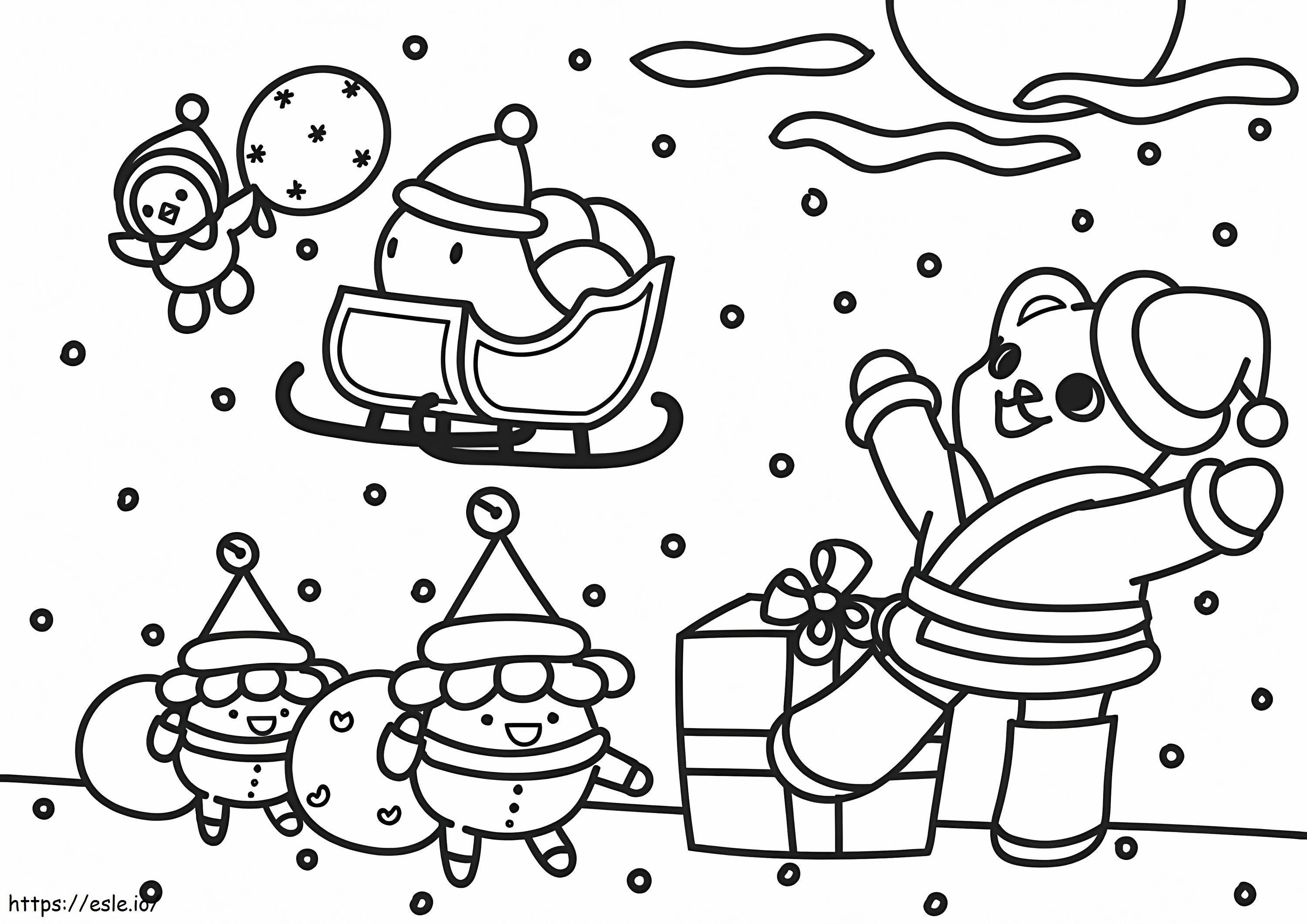 Christmas Badanamu coloring page