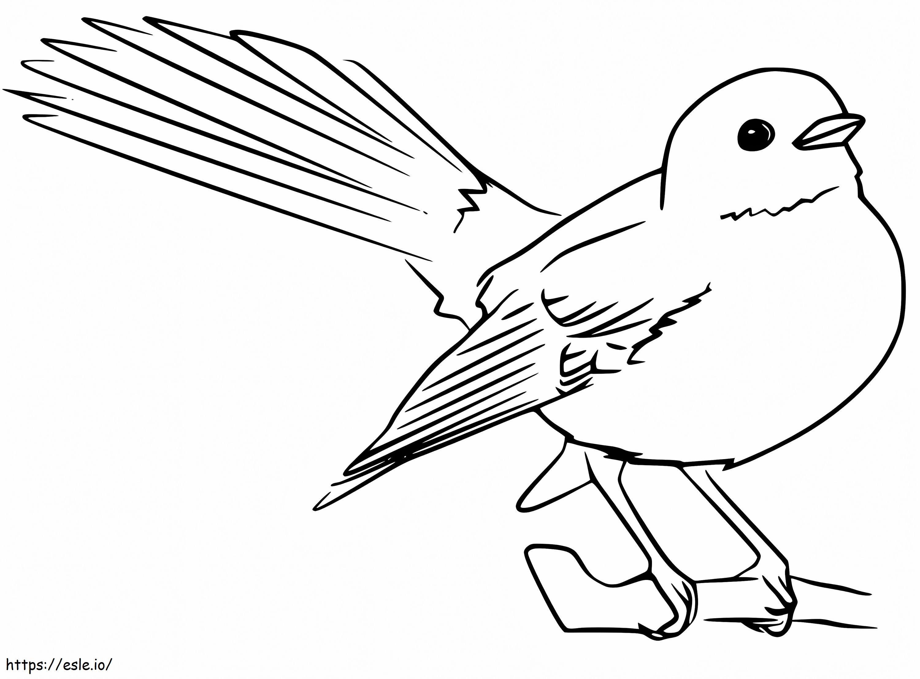 枝の上のファンテイル ぬりえ