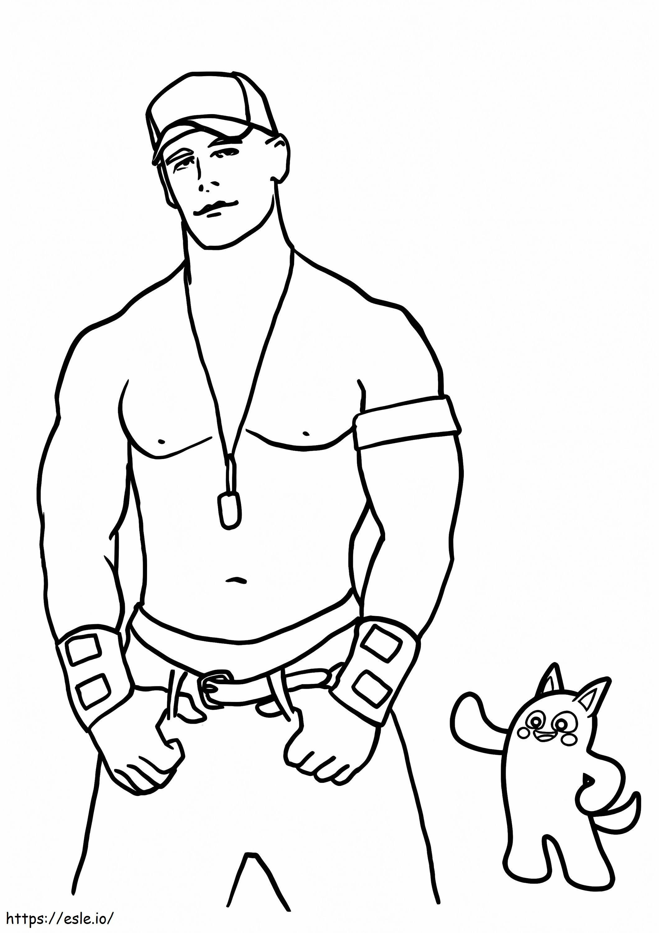 Free John Cena coloring page
