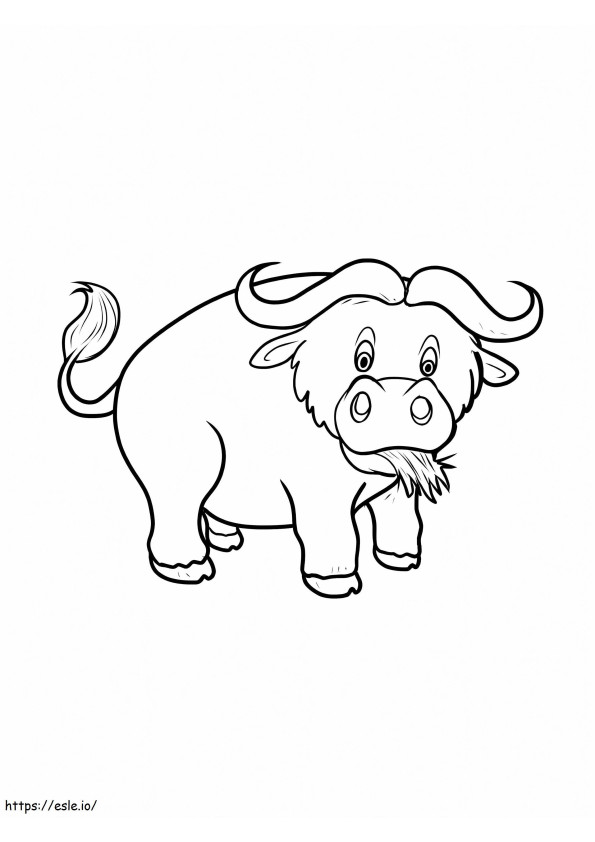 Little Buffalo Eating Grass