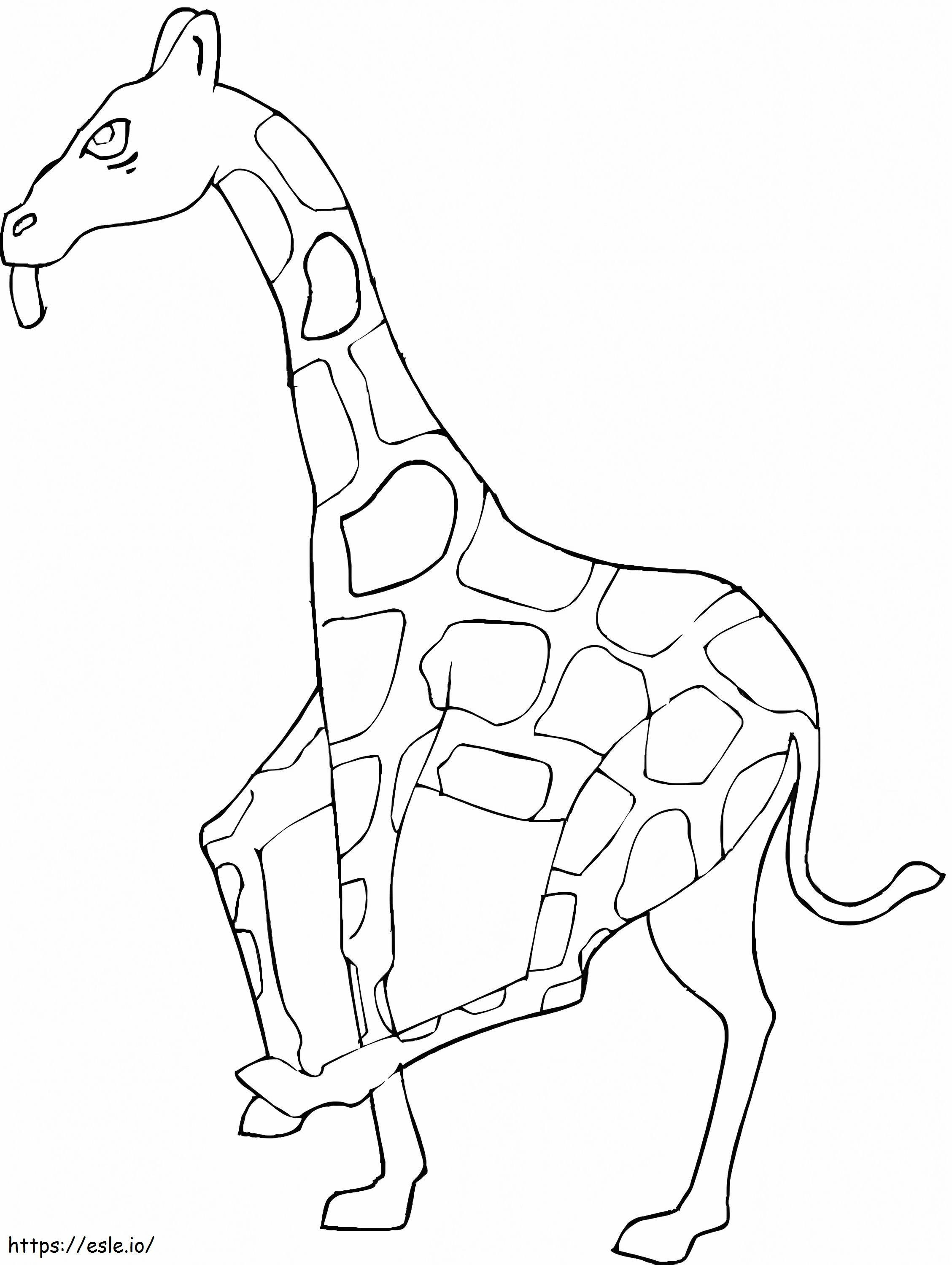 Girafa Louca para colorir