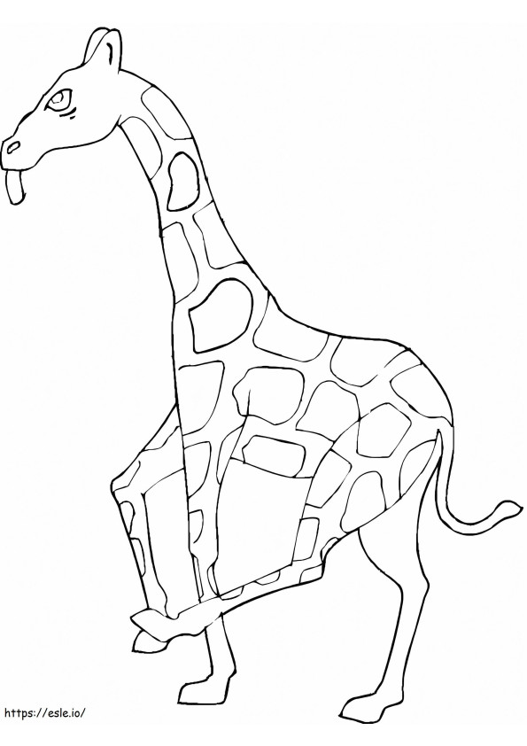 Giraffa pazza da colorare