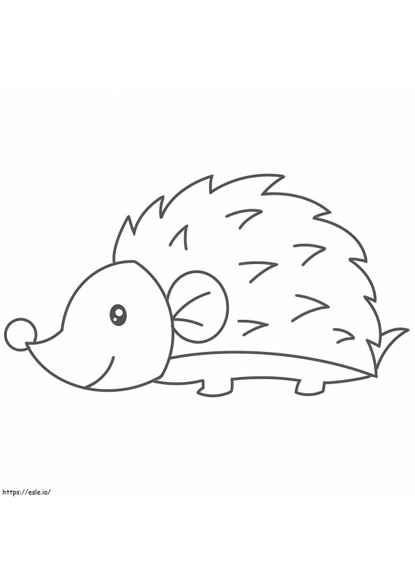Simple Hedgehog coloring page