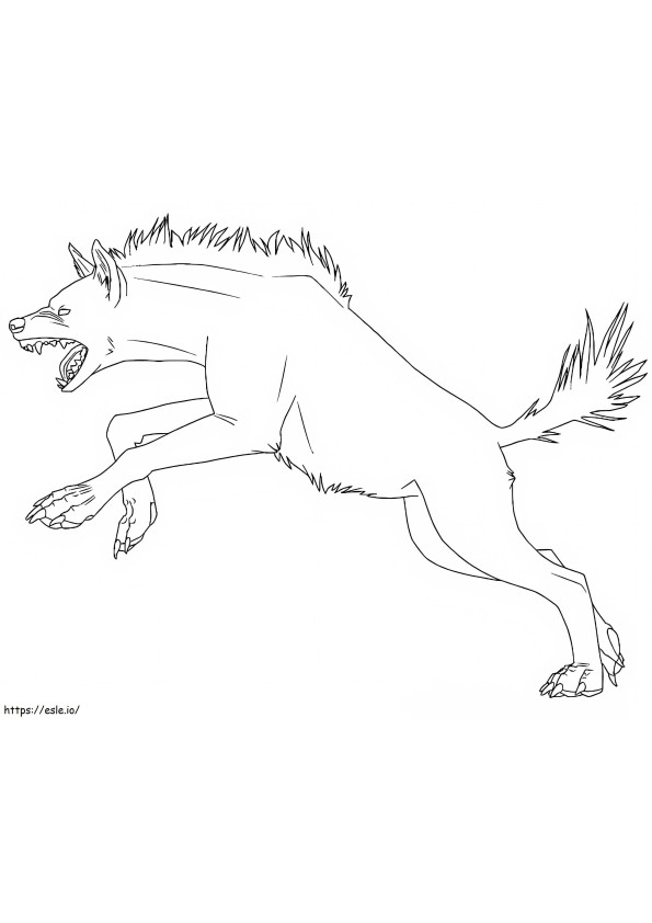 Coloriage Attaques de hyènes à imprimer dessin
