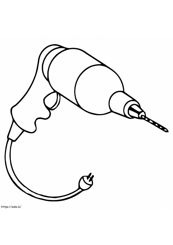 Power Drill coloring page