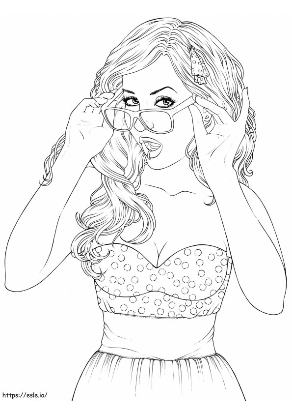 Sexy Teenage Girl coloring page
