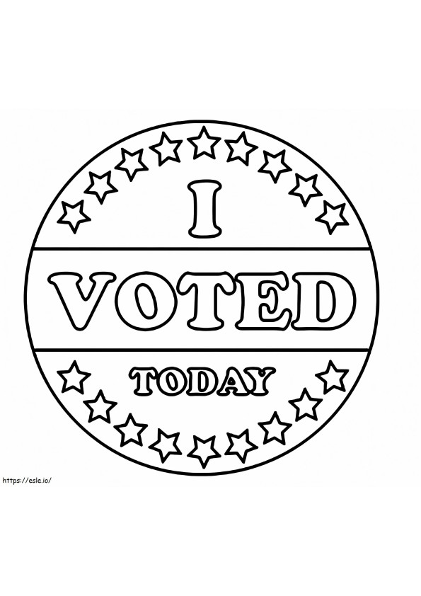Äänestin tänään värityskuva