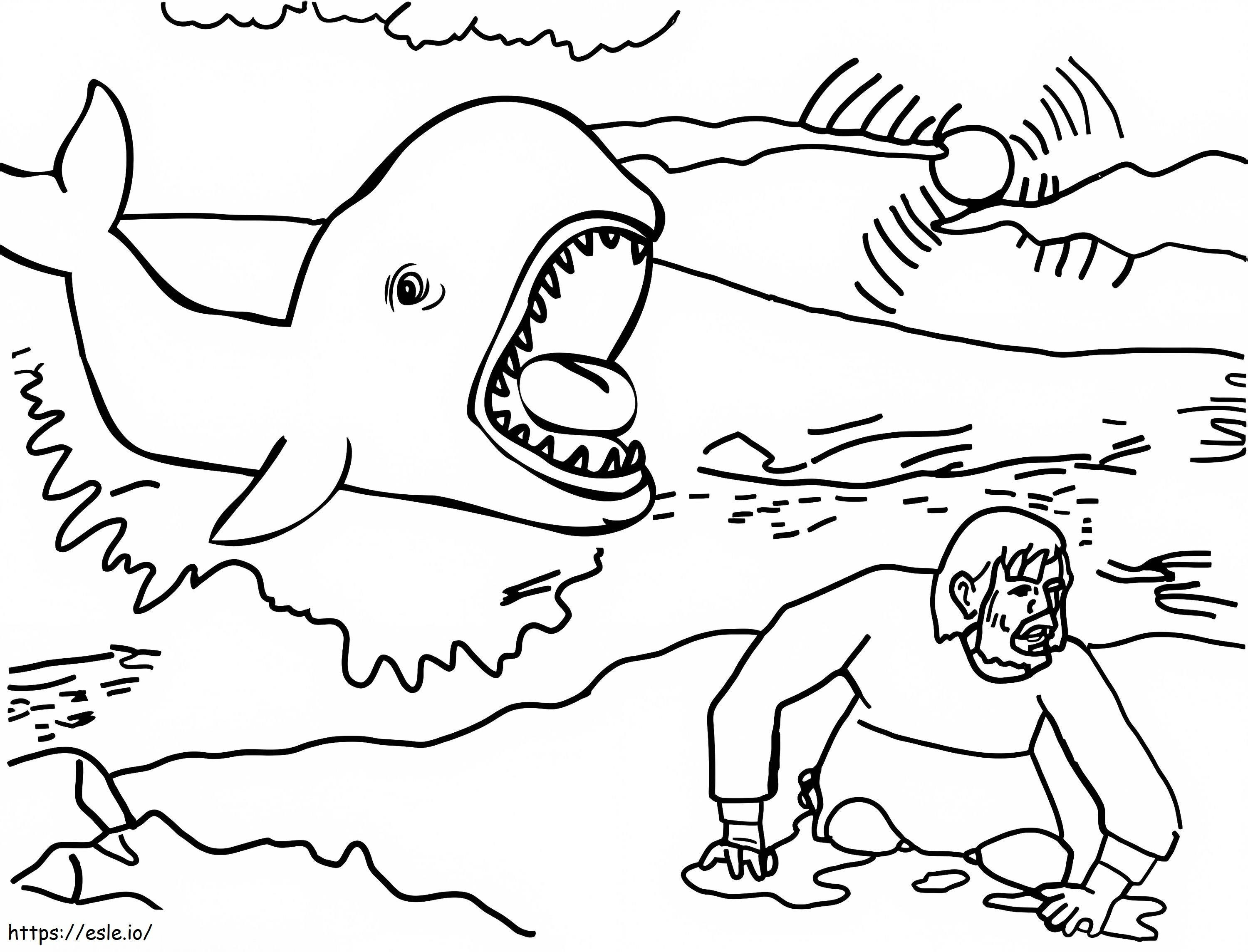 Jona en de walvis 23 kleurplaat kleurplaat