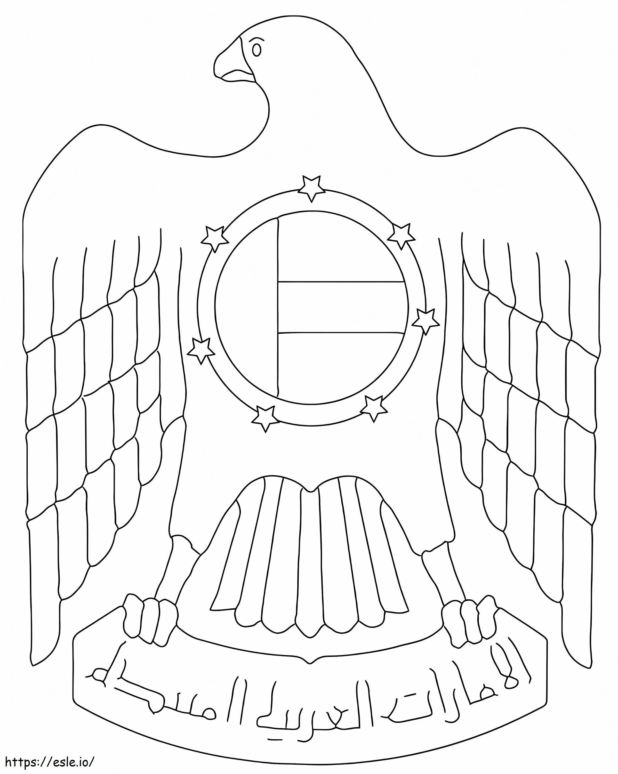 Coat Of Arms Of UAE coloring page