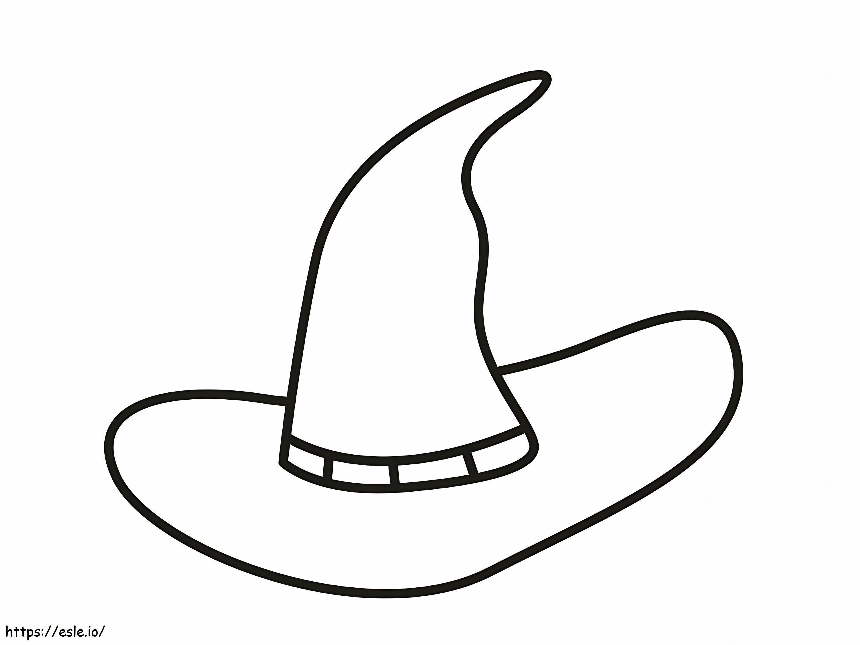 Topi Penyihir Sederhana Gambar Mewarnai