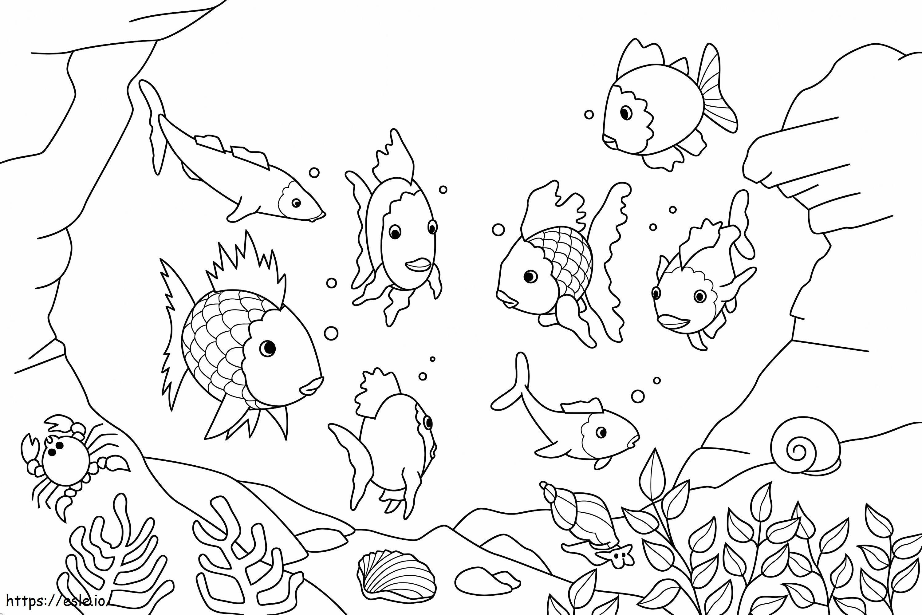 Coloriage Poissons d'Aquarium à imprimer dessin