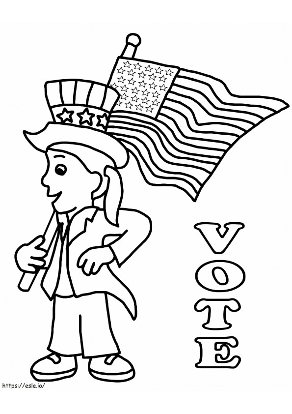 Coloriage Jour d'élection 7 à imprimer dessin