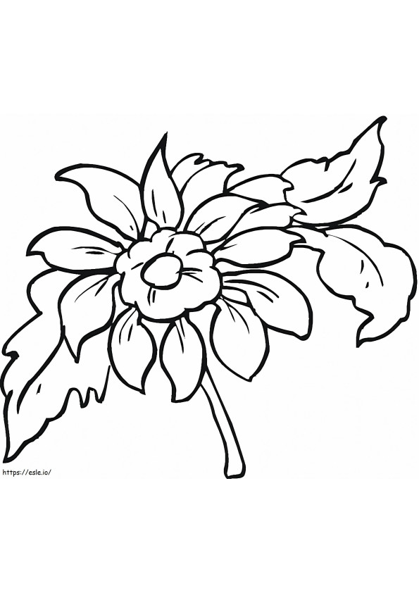 Free Dahlia coloring page