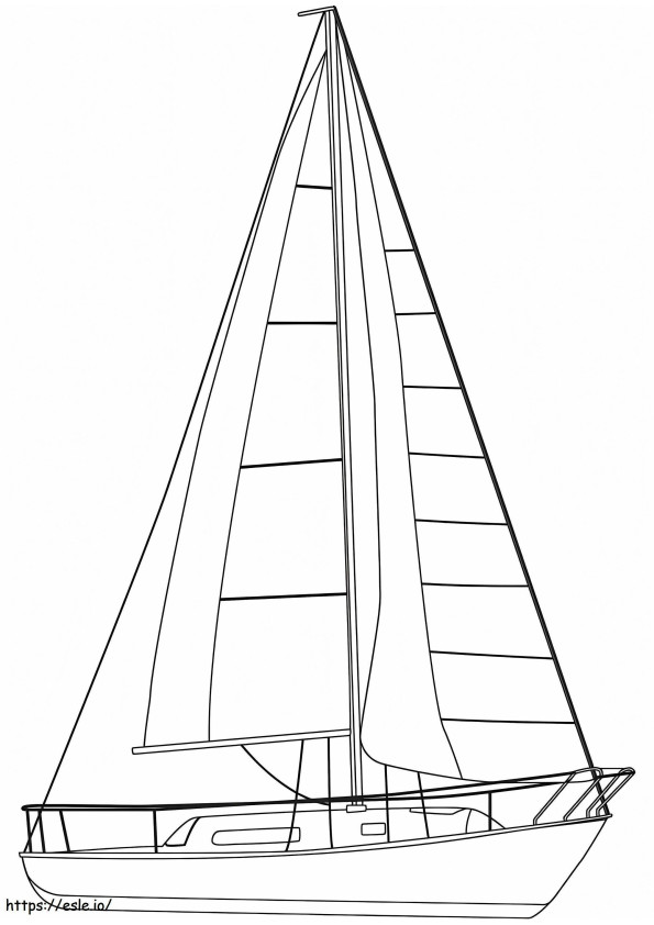 Barca a vela stampabile da colorare