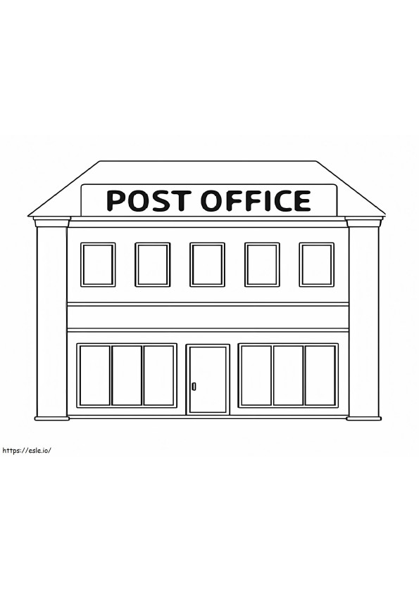 Helppo postitoimisto värityskuva