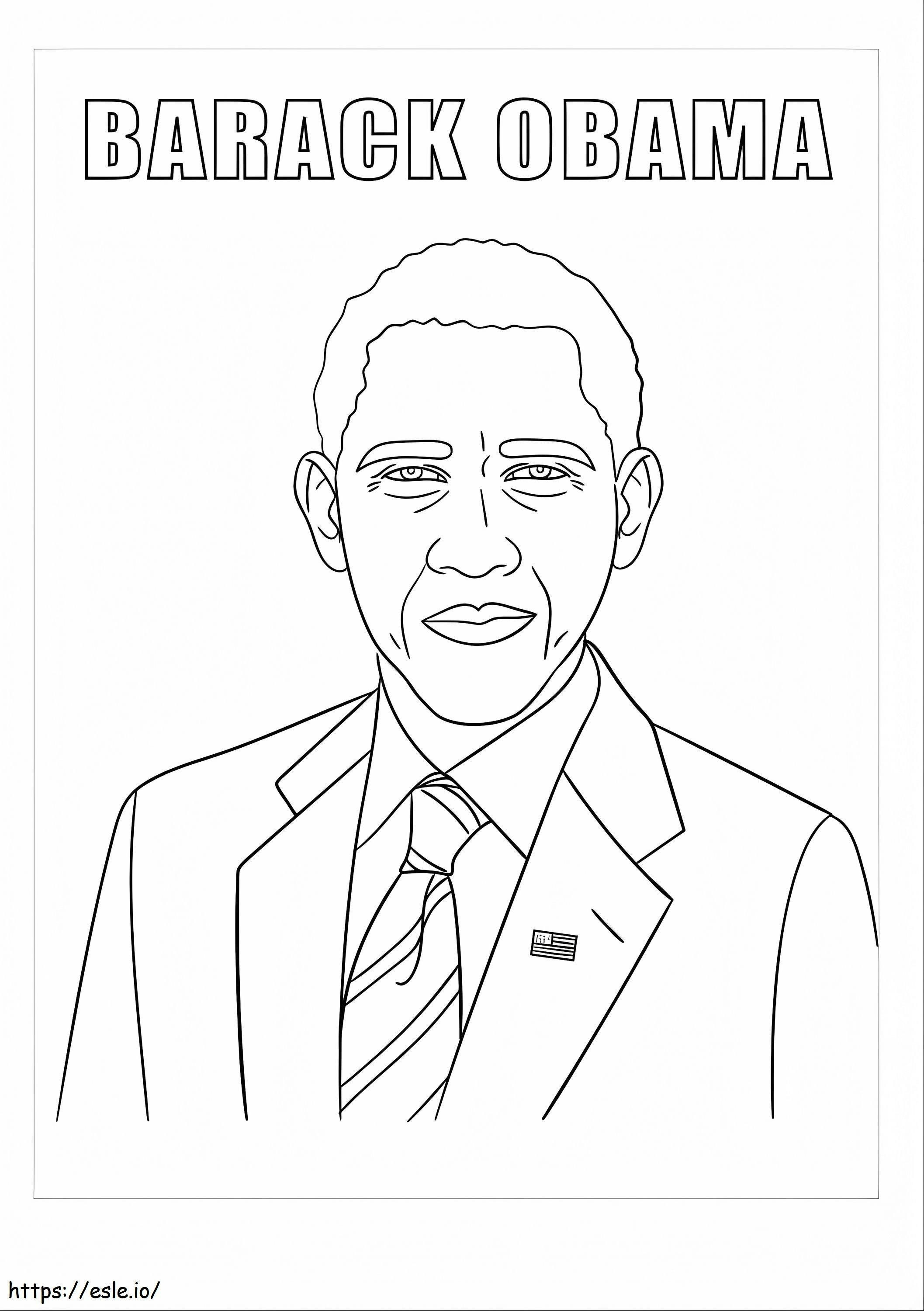 Coloriage Barack Obama à imprimer dessin