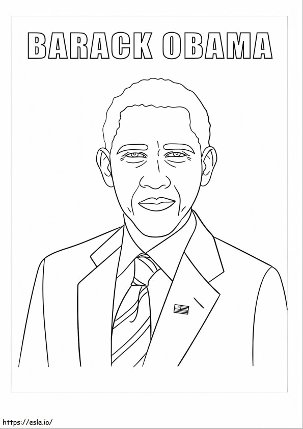 Coloriage Barack Obama à imprimer dessin