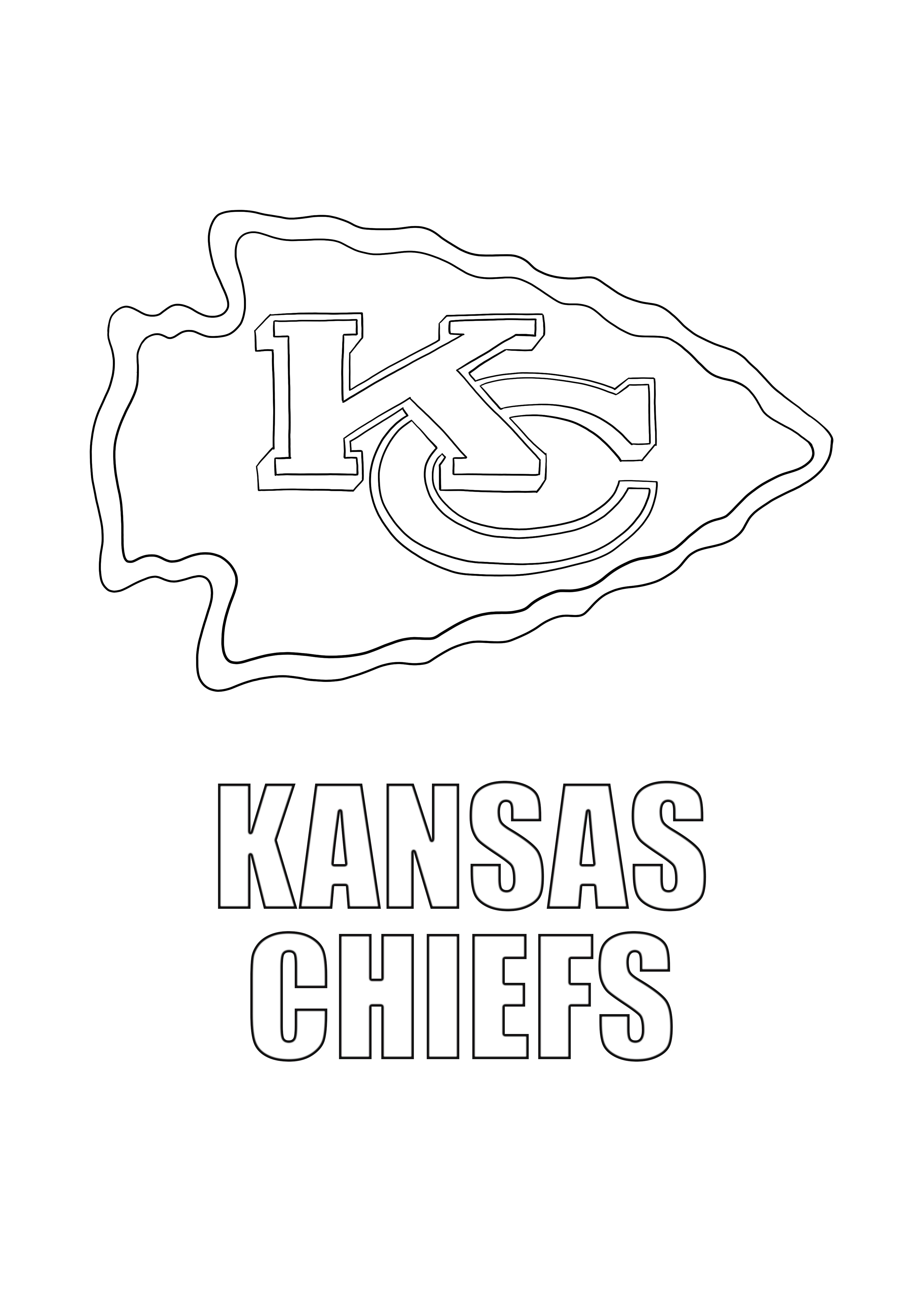 Kansas Chiefs színező és ingyenesen letölthető lap