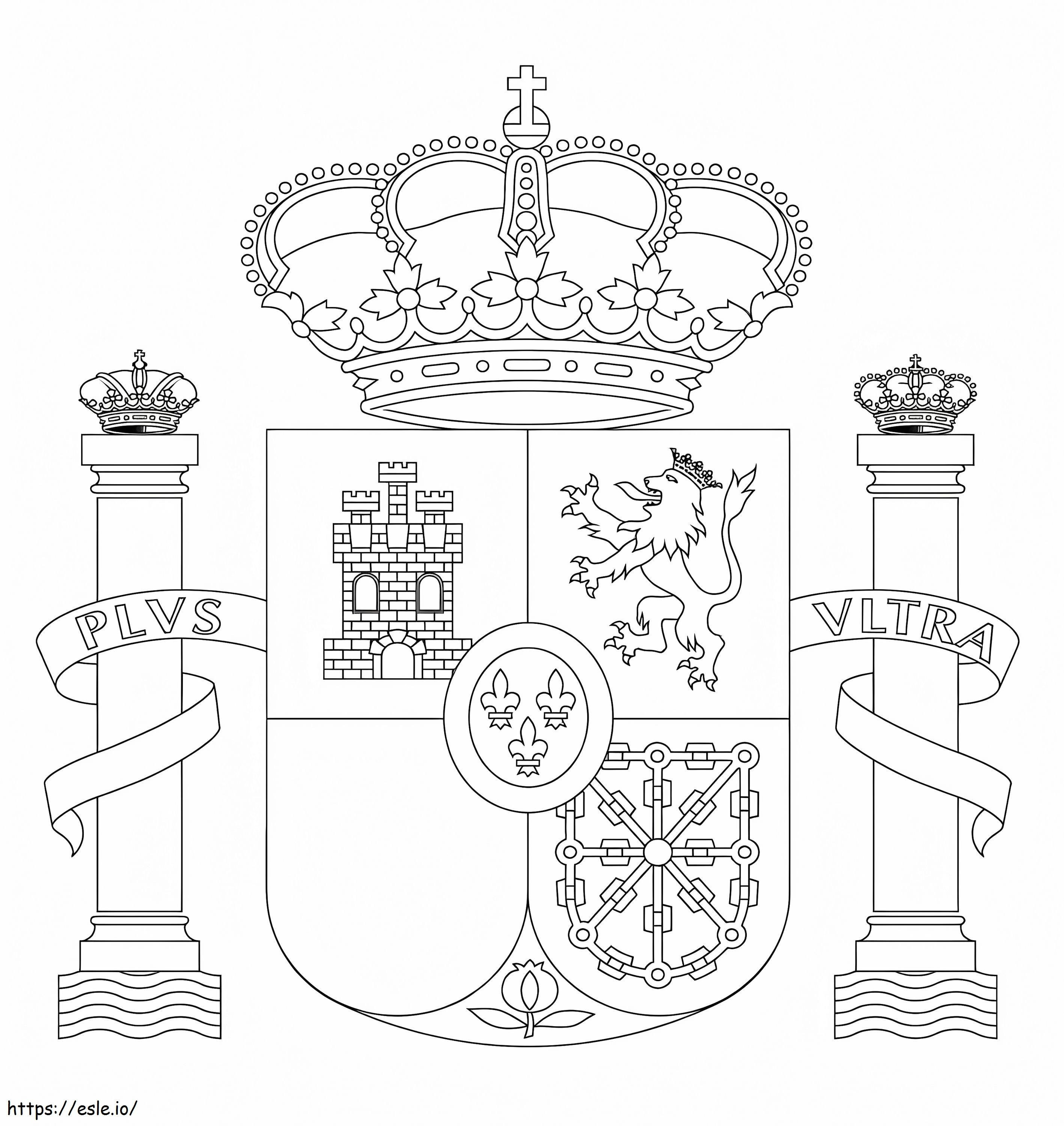 Escudo De Armas De España para colorear
