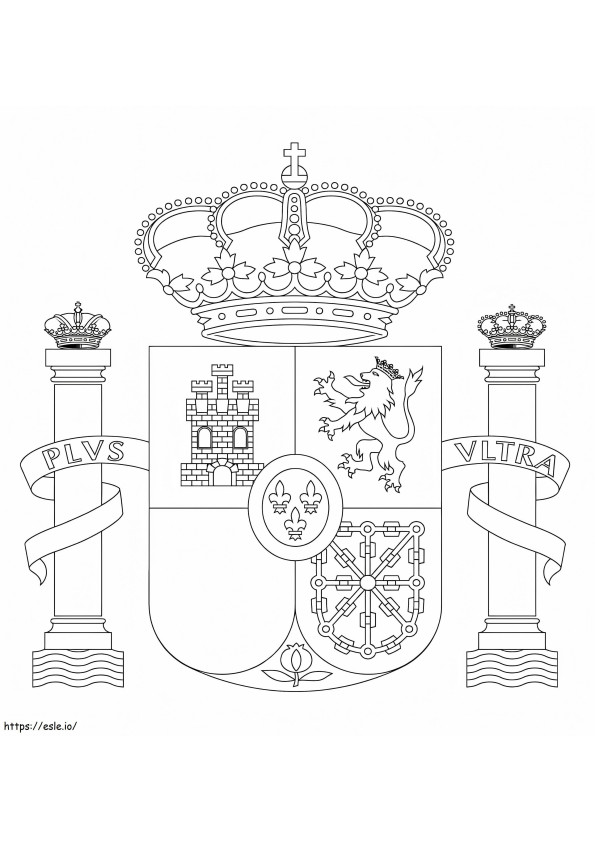 Escudo De Armas De España para colorear