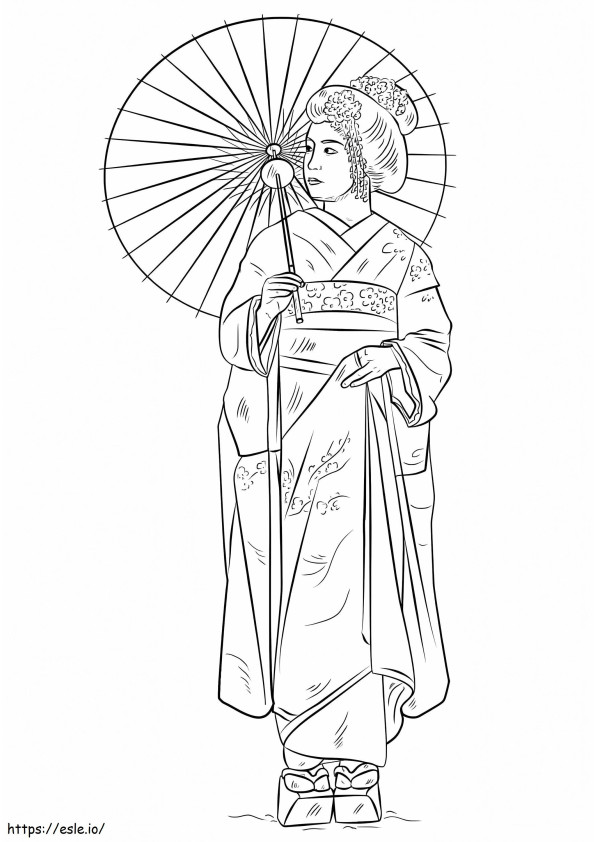 Japanese Girl coloring page