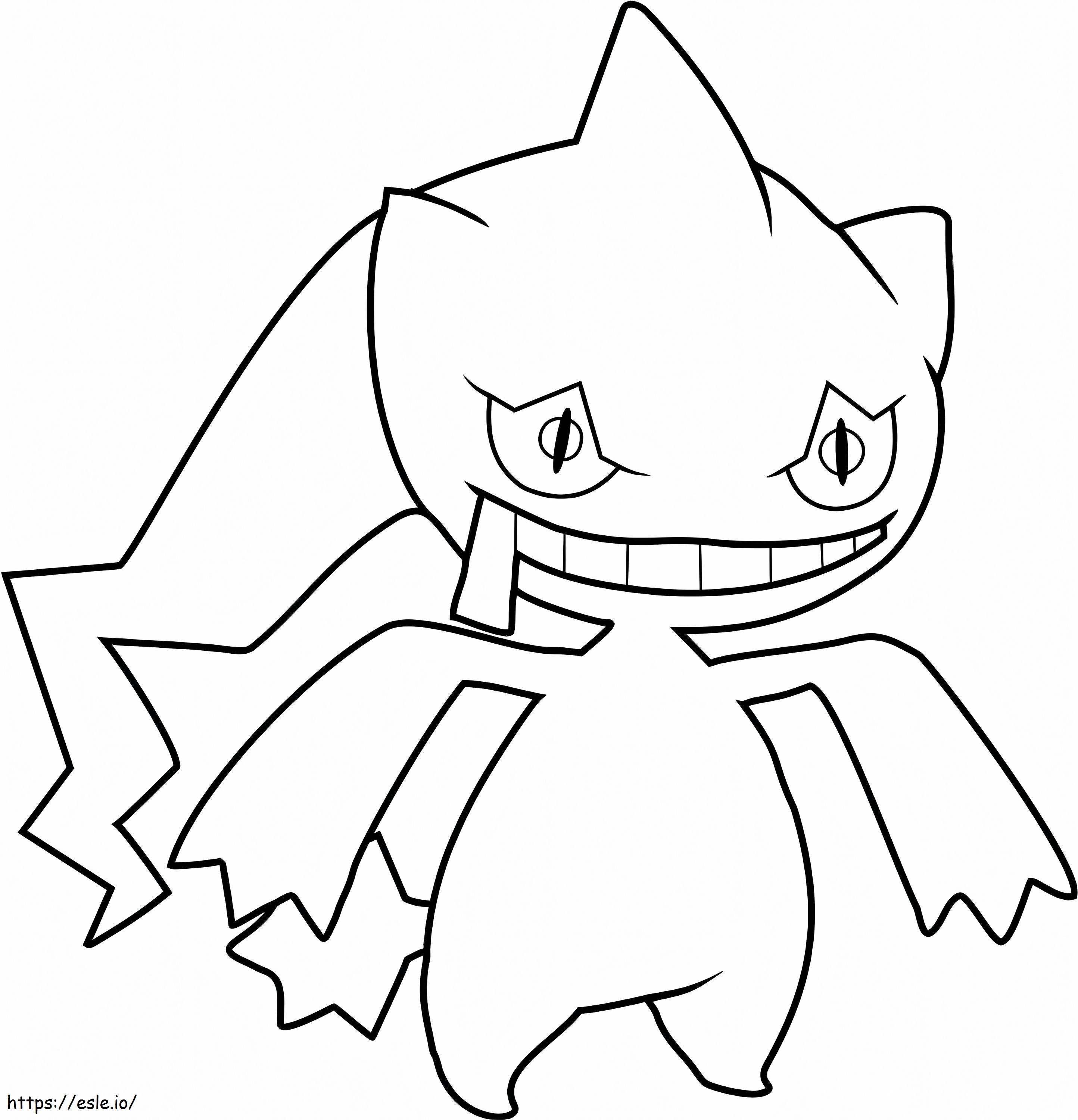 Banette A Pokemon coloring page