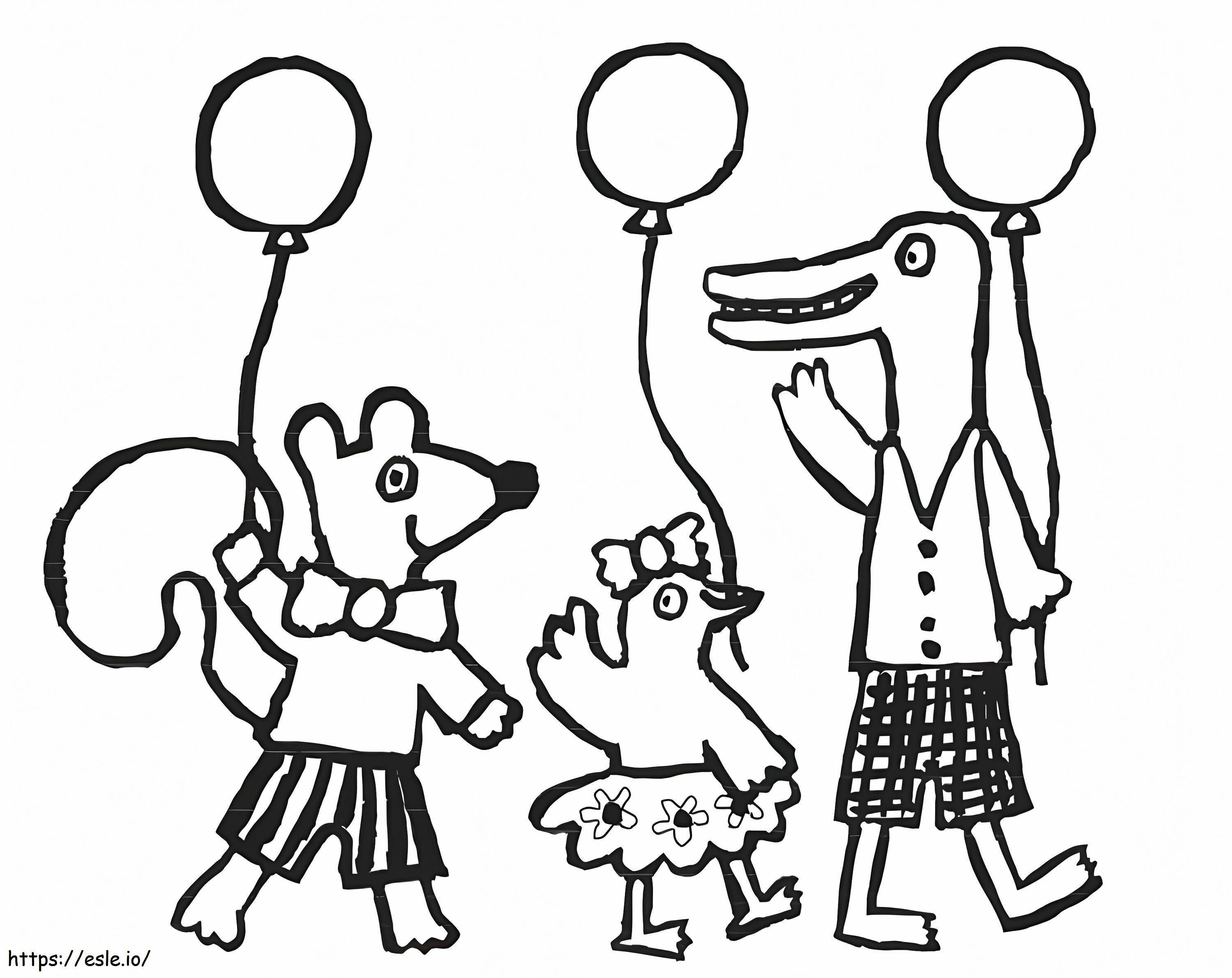Maisy Friends coloring page